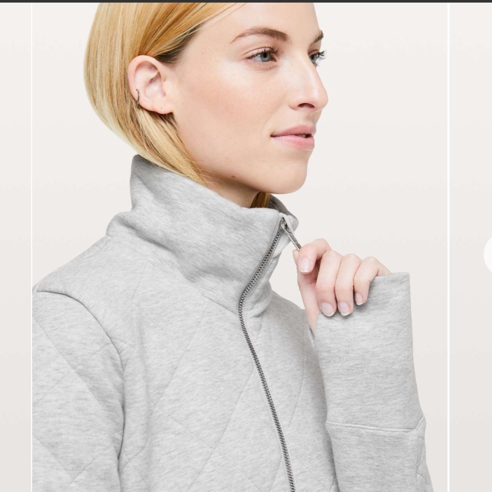 LIKE NEW Lululemon Forever Warm Pullover Heathered VaporGray Cotton Terry Size 6